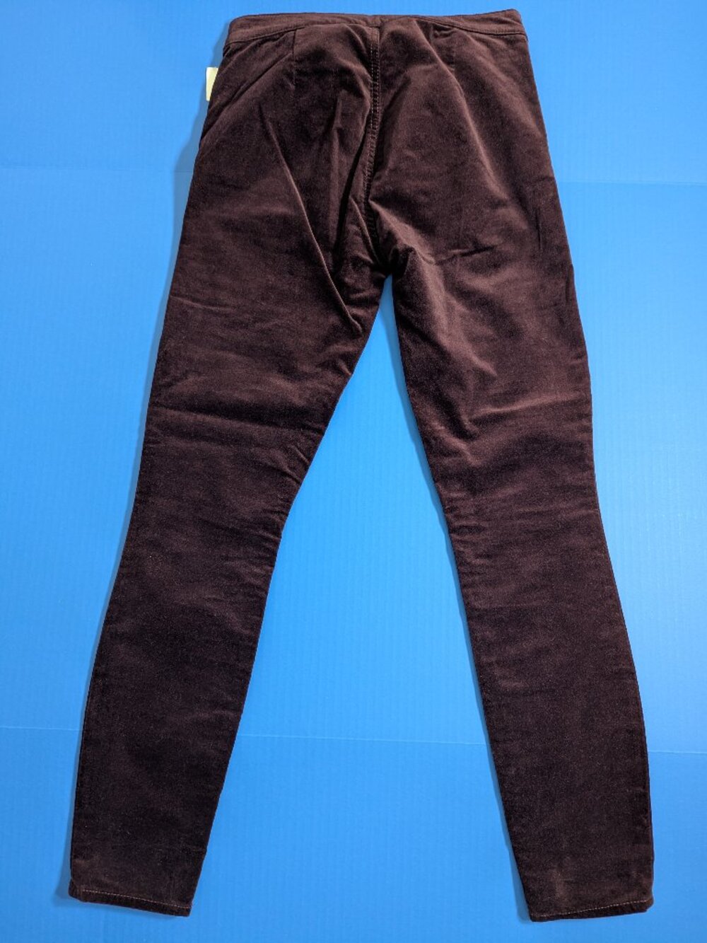 GAP Burgundy Velvet Side Zip Leggings Size 26R - Picture 3 of 7